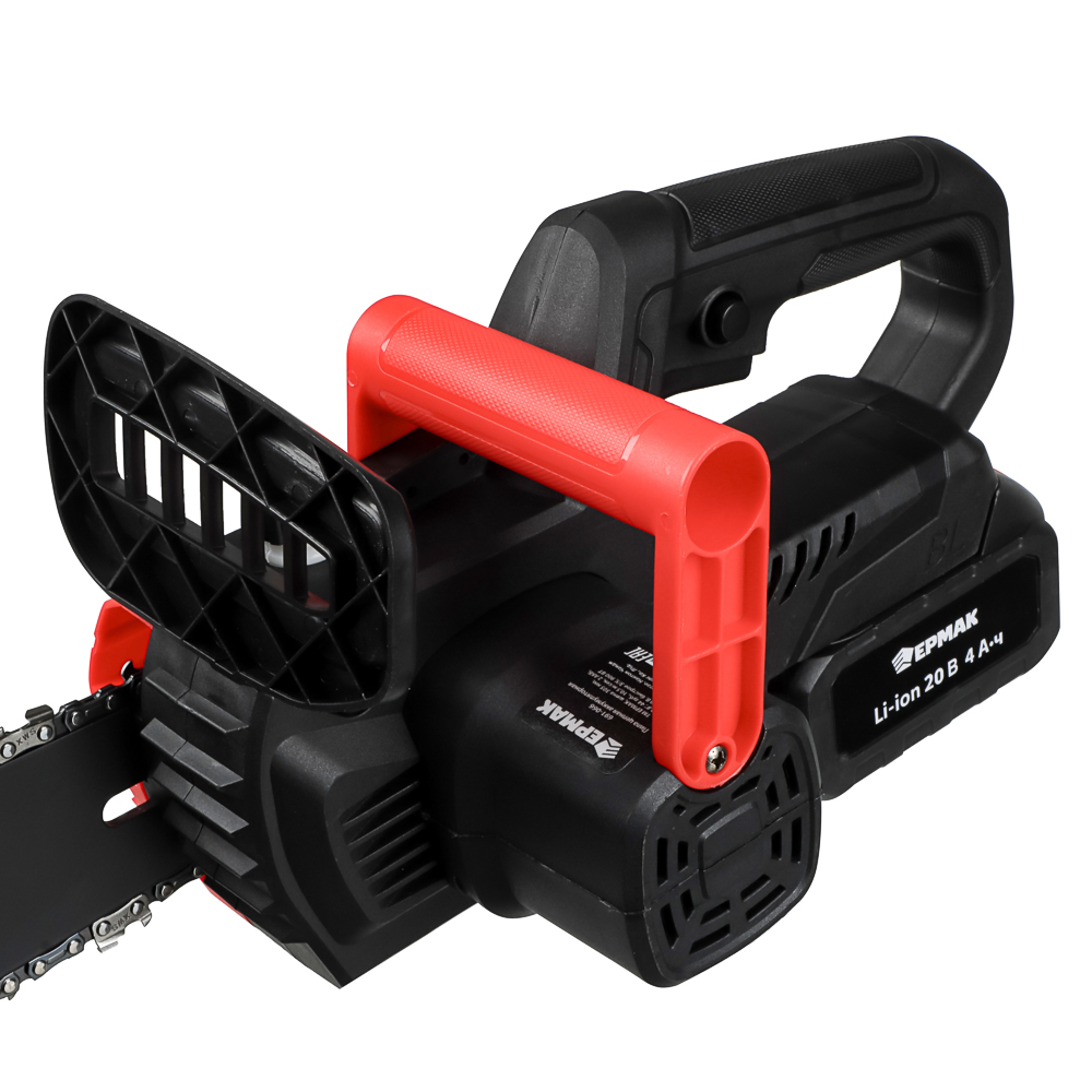 Пила цепная аккум. тм ЕРМАК шина 305мм, цепь 3,8", 44зуб, 10,5м/сек, 2акб 4А/20В, быстрое З/У, арт.№ 691-066