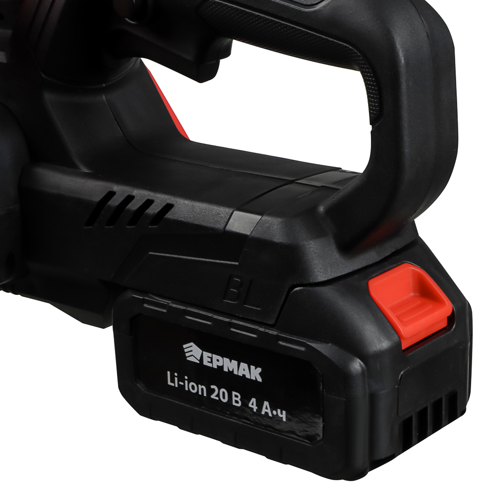 Пила цепная аккум. тм ЕРМАК шина 305мм, цепь 3,8", 44зуб, 10,5м/сек, 2акб 4А/20В, быстрое З/У, арт.№ 691-066