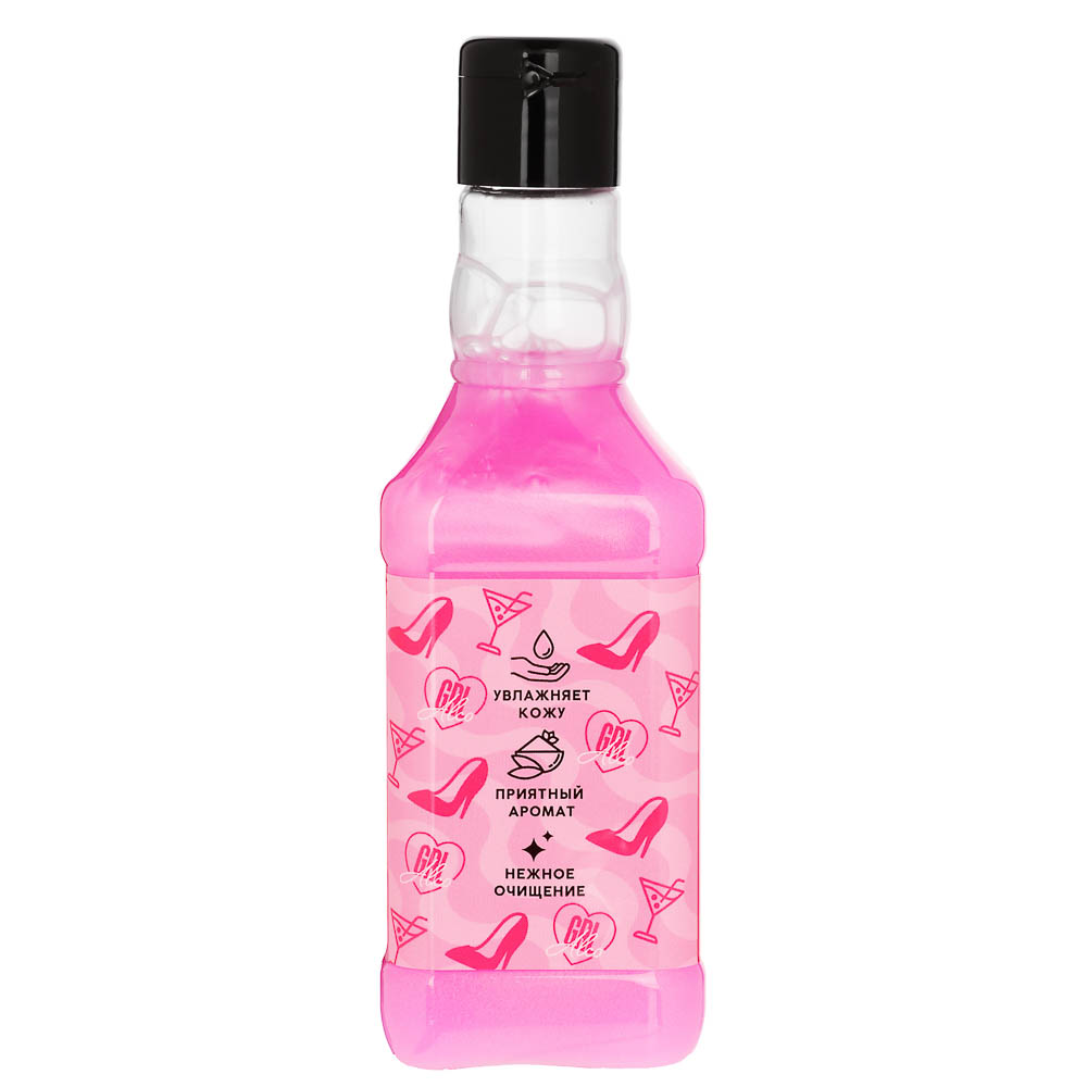 Гель для душа "Кайфуй",аромат ягодный коктейль,флакон виски,250мл, арт.№ 951-139