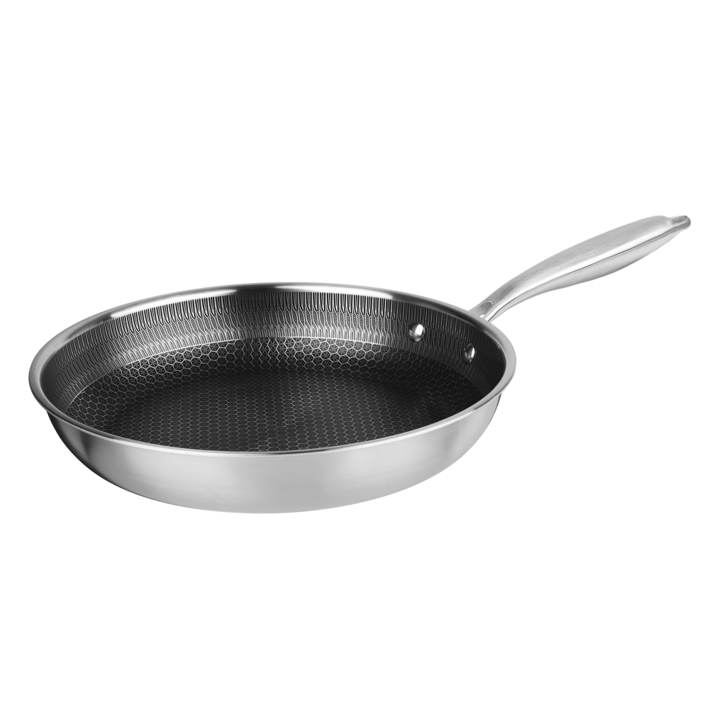 SATOSHI Савона Сковорода Triply 3-х слойная 28х5,3см, нерж.сталь 18/10, антиприг.покр. "соты", инд, арт.№ 822-269