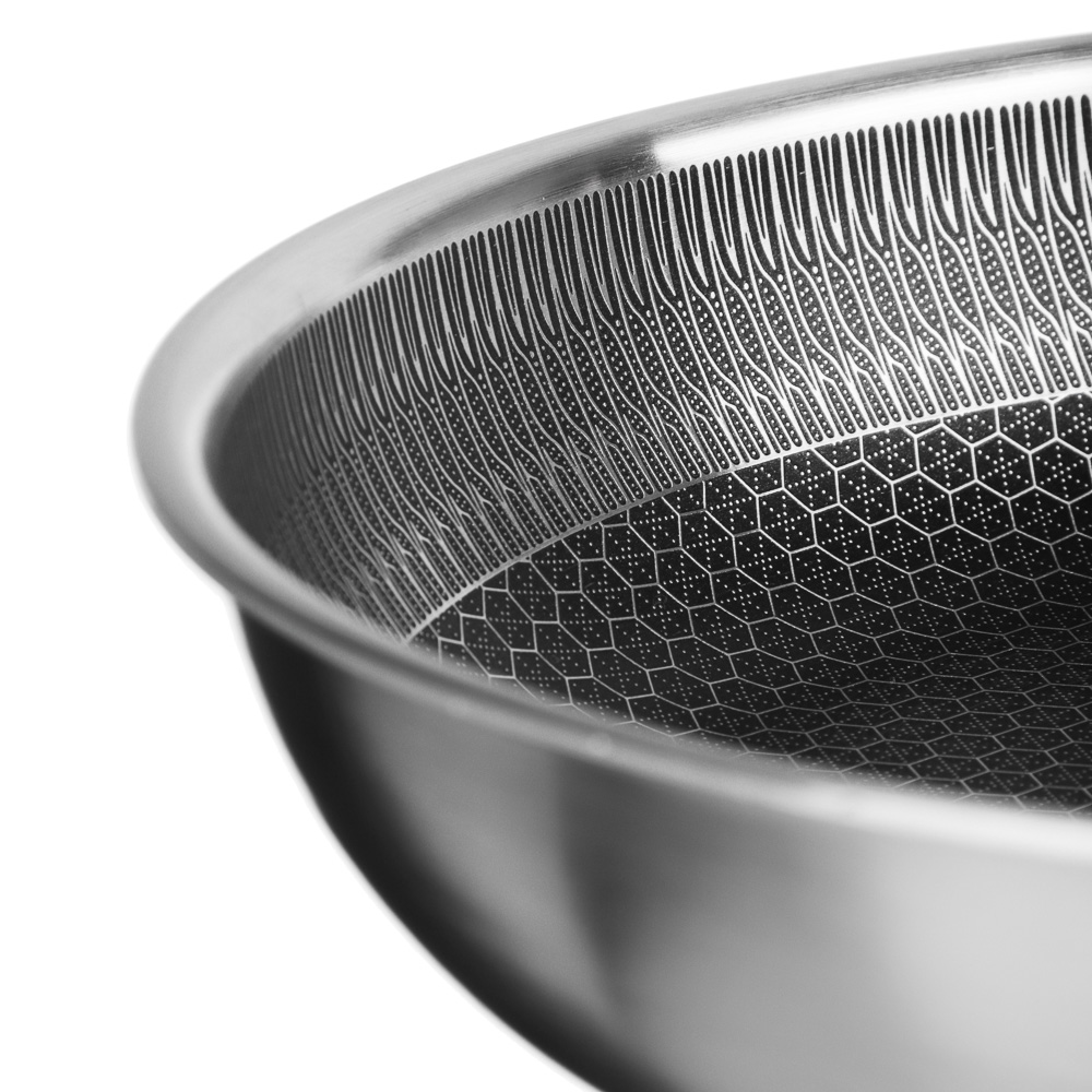 SATOSHI Савона Сковорода Triply 3-х слойная 28х5,3см, нерж.сталь 18/10, антиприг.покр. "соты", инд, арт.№ 822-269