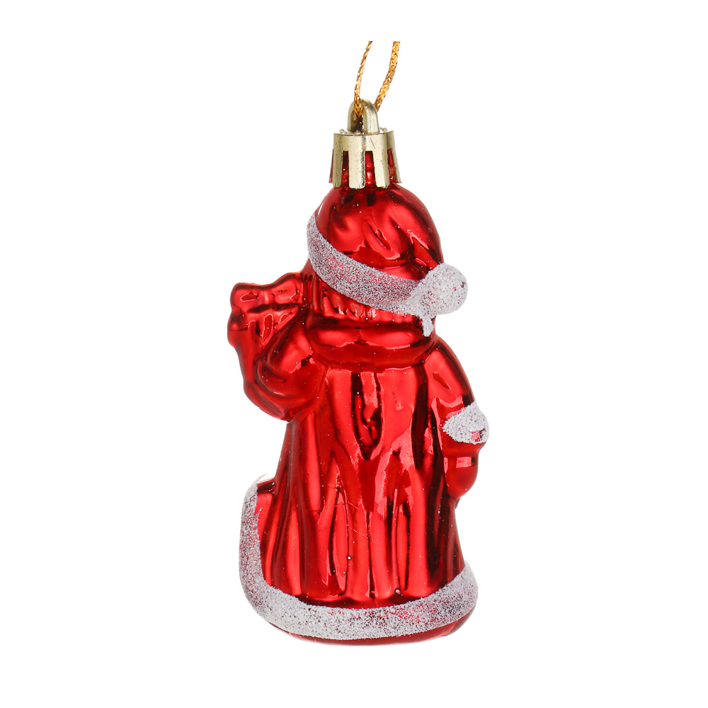 СНОУ БУМ Набор декоративных украшений "Дед Мороз" 2шт, 4x3x9см, пластик, арт.№ 374-594