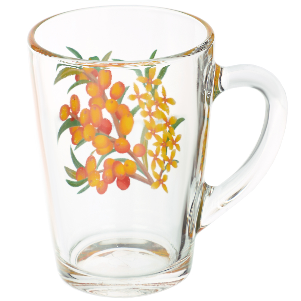 ОСЗ Кружка стеклянная 300мл с дизайном, стекло, арт.№ 879-117