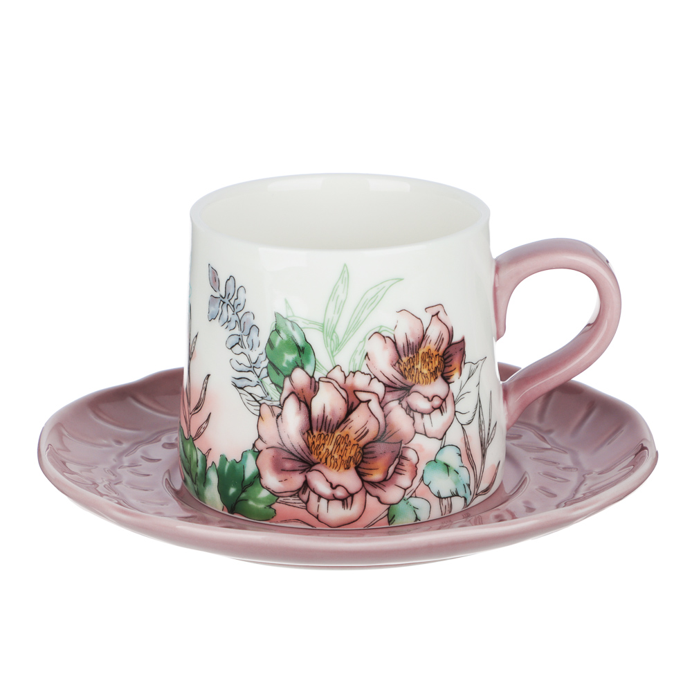 Набор чайный 2 пр., 180мл, MILLIMI, Сирень, фарфор, арт.№ 802-573