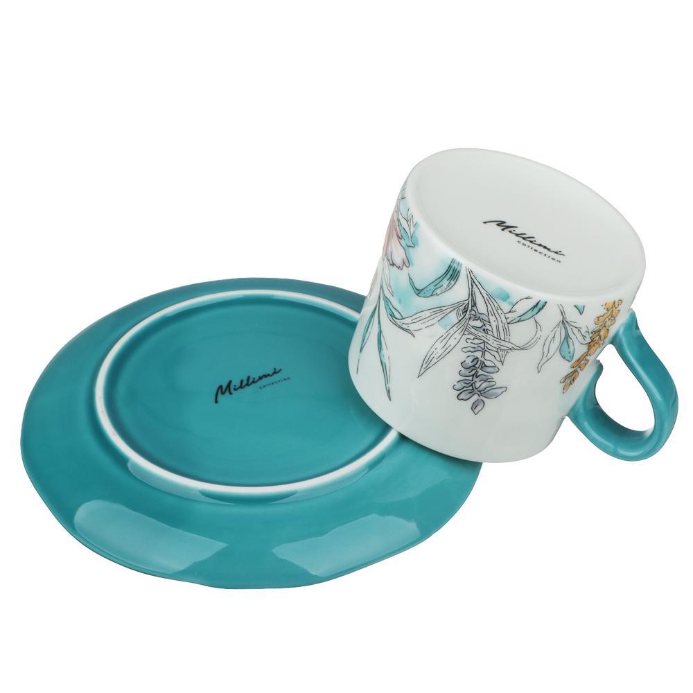 Набор чайный 2 пр., 180мл, MILLIMI, Аквамарин, фарфор, арт.№ 802-574