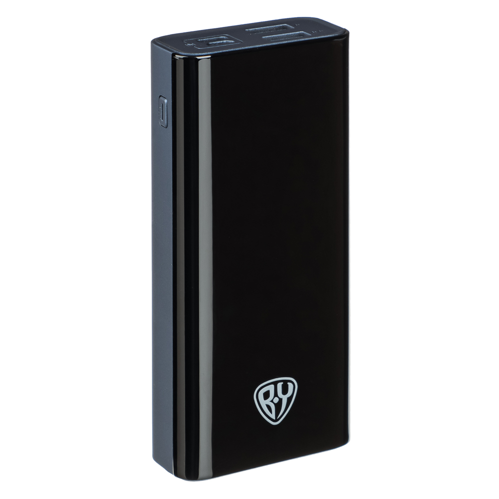 Аккумулятор мобильный BY 8000мАч, 2xUSB, 2А, дисплей, прорезиненный, синий, арт.№ 031-033