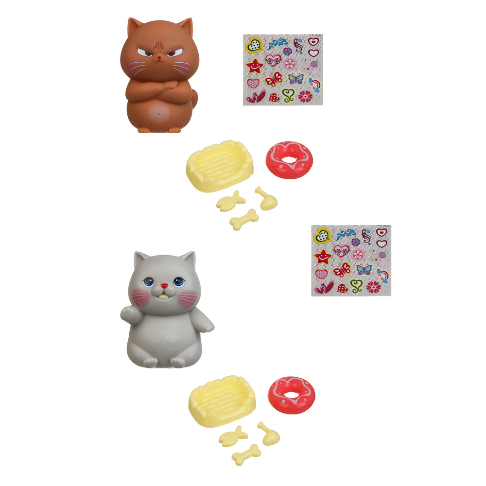 Питомец Кот и вкусняшки, PVC, ABS, тм ИГРОЛЕНД, арт.№ 258-096