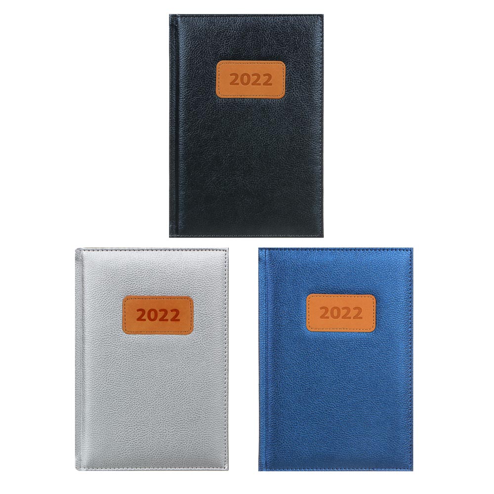 Ежедневник на 2022 "Софт" А5,352стр, твердая обл.с поролоном, аппликация, 3 цвета, ПУ, в плёнке, арт.№ 572-023