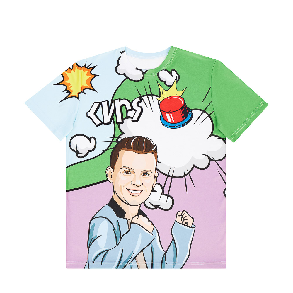 Футболка спортивная для взрослых "КИРЯ", размер XS, 100% полиэстер, 4 дизайна, арт.№ 006-006