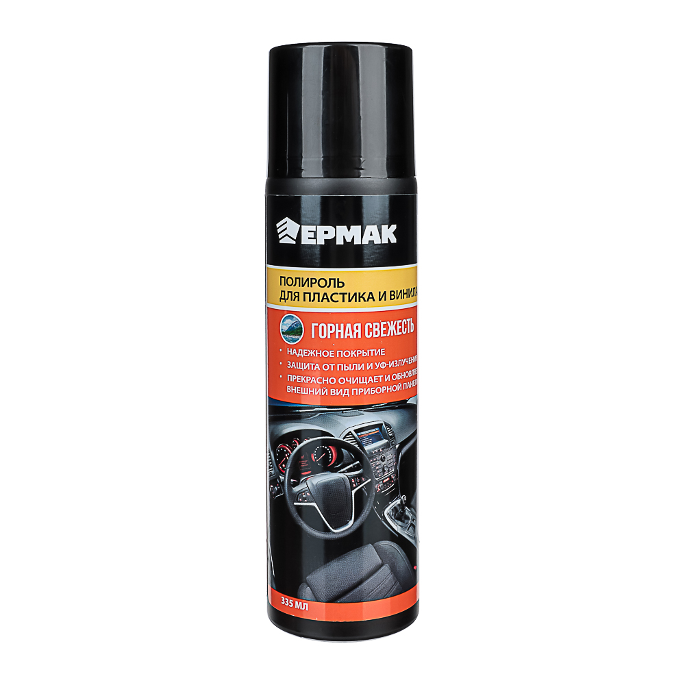 ЕРМАК / NG Полироль пластика, винила "гор.свеж."(аэрозоль) 335 мл., арт.№ 727-103