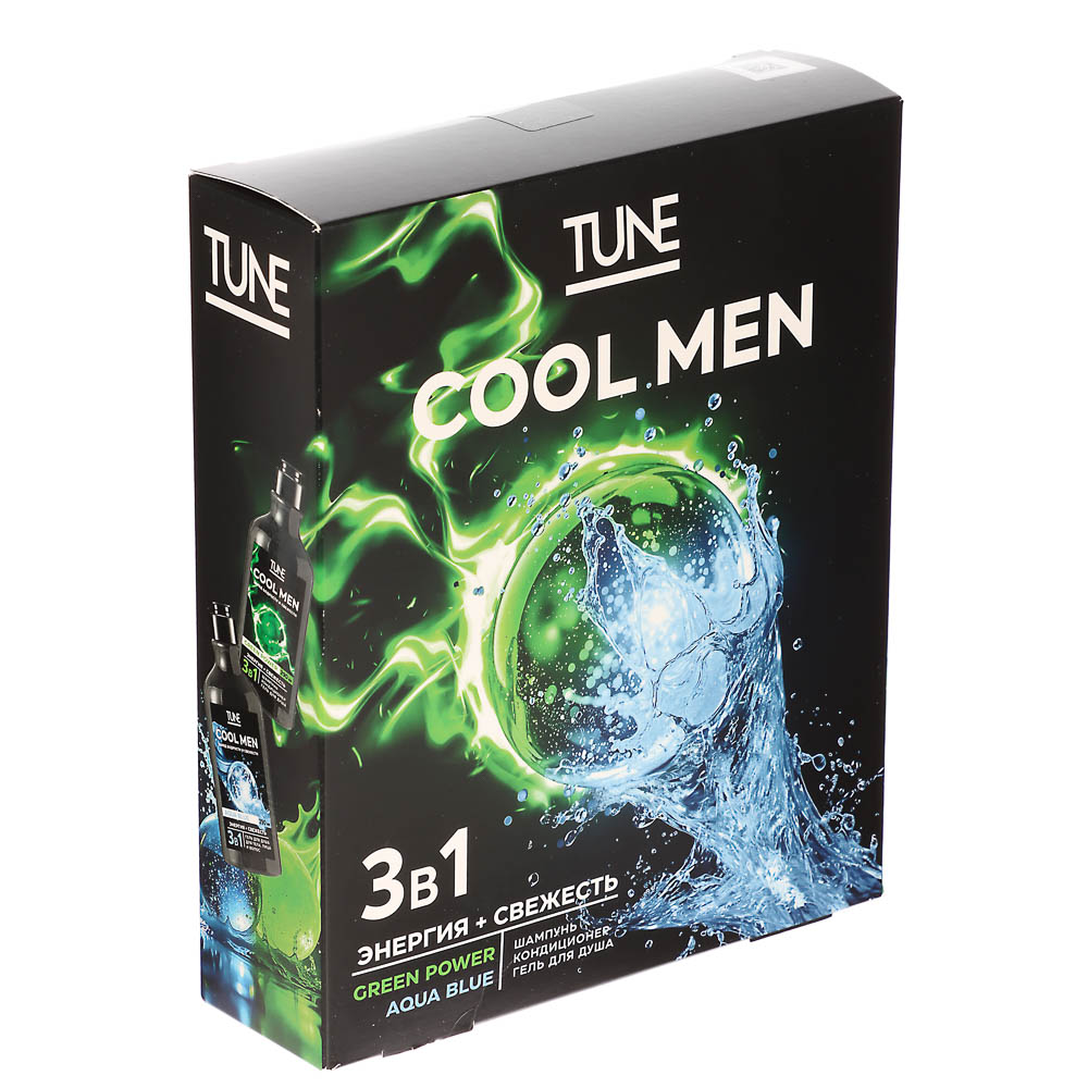 Подарочный набор мужской TUNE COOL MEN PARFUME EXPERT: Гель д/душа, 290мл+Шампунь для волос, 290мл, арт.№ 954-054