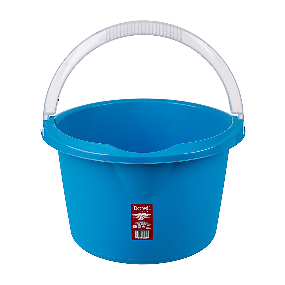 Ведро 7л, пищевой пластик, арт.№ 407-096