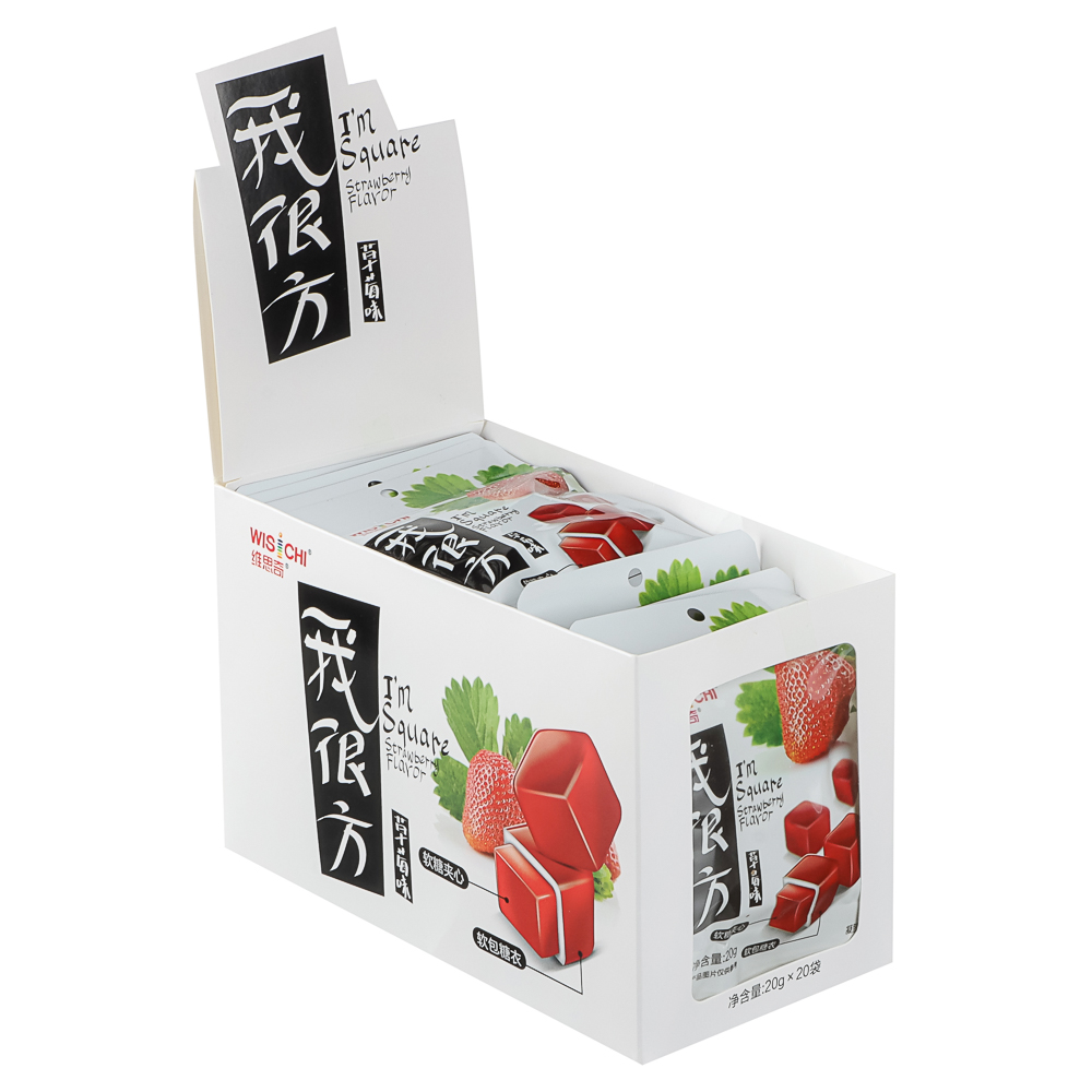 Мармелад жевательный "Клубничные кубики", 20г., арт.№ 347-557