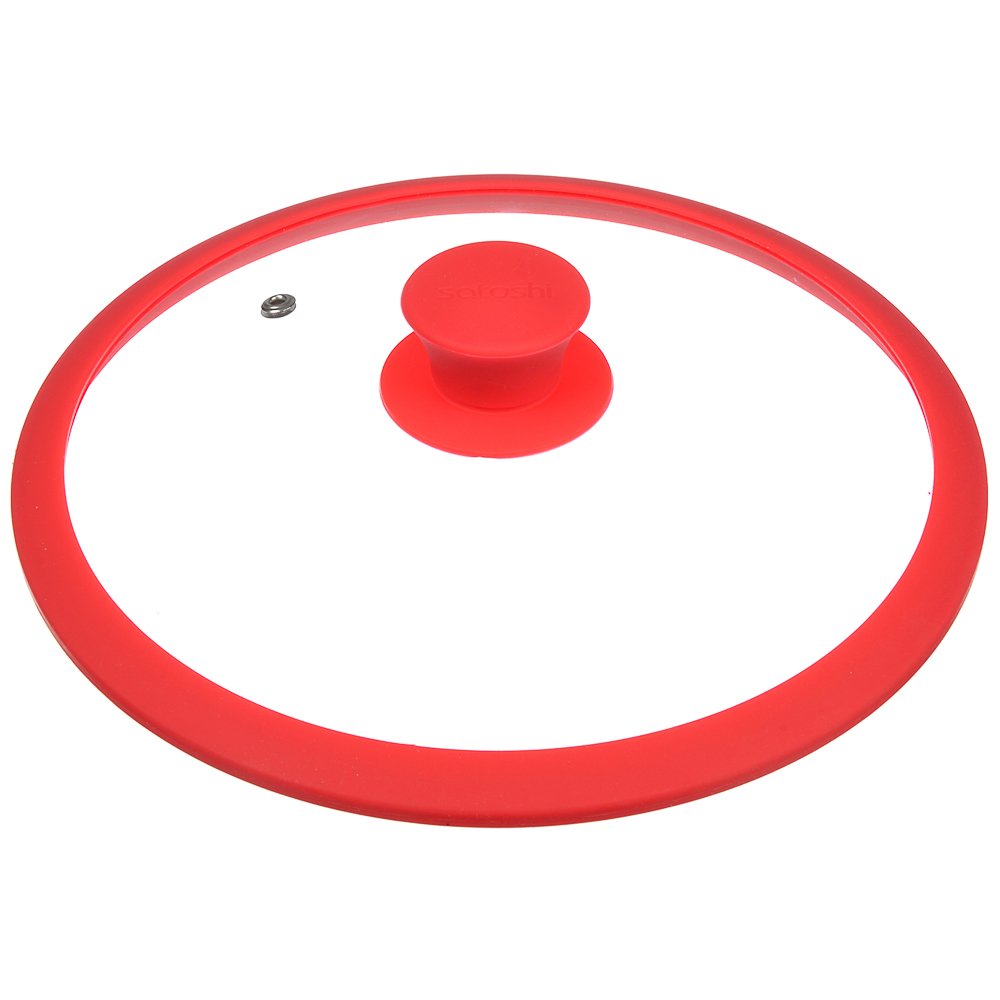 SATOSHI Крышка стекло/силикон с ручкой, 24см, 3 цвета, арт.№ 848-055