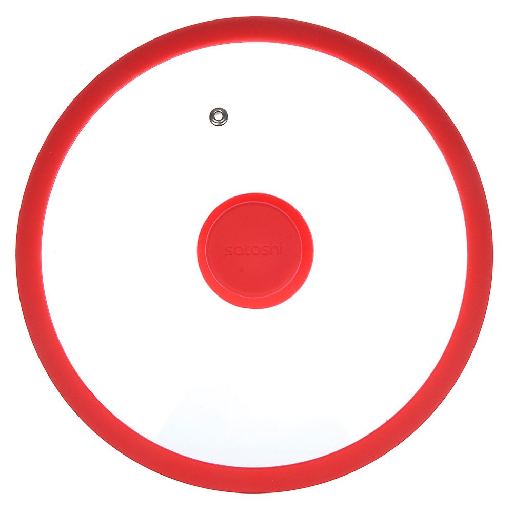 SATOSHI Крышка стекло/силикон с ручкой, 24см, 3 цвета, арт.№ 848-055