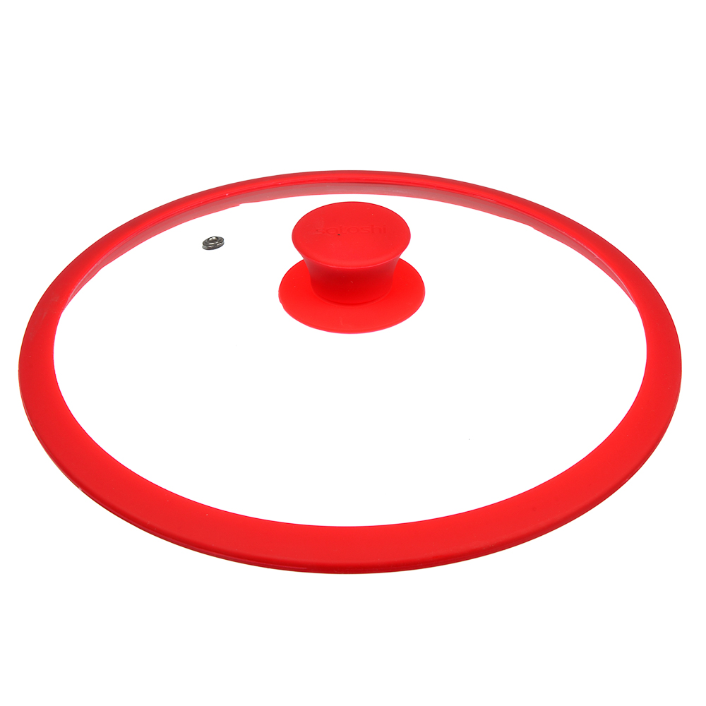 SATOSHI Крышка стекло/силикон с ручкой, 26см, 3 цвета, арт.№ 848-056