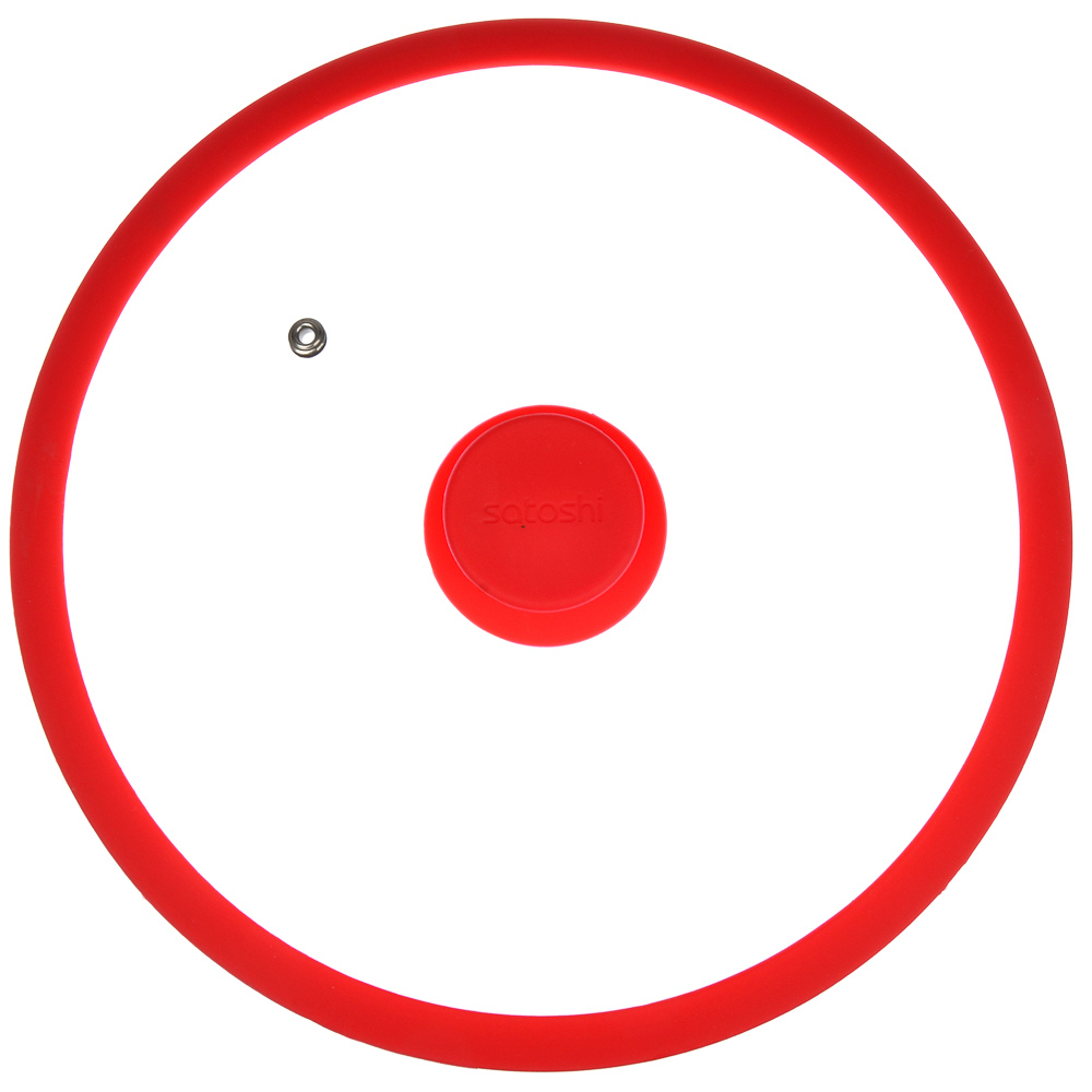 SATOSHI Крышка стекло/силикон с ручкой, 26см, 3 цвета, арт.№ 848-056