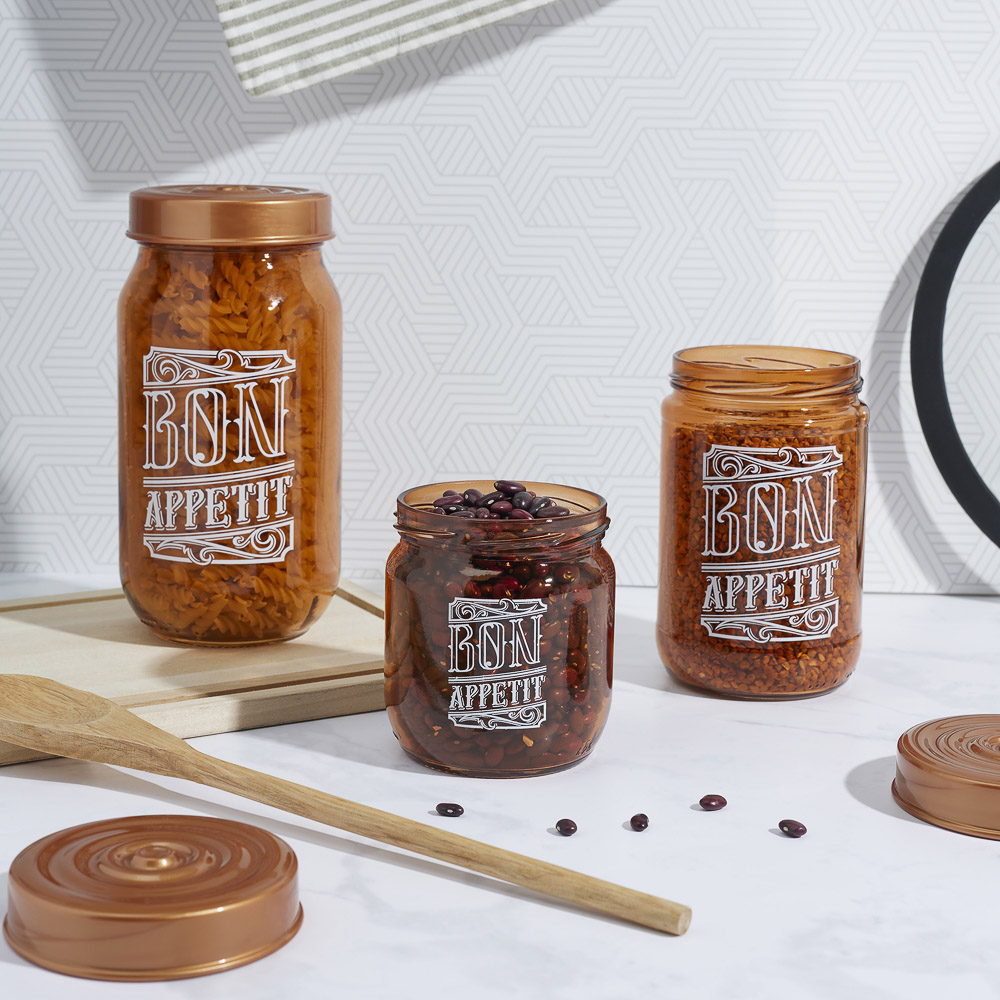 HEREVIN Охра Банка для сыпучих продуктов, стекло, 425мл, 172341-819, арт.№ 828-304