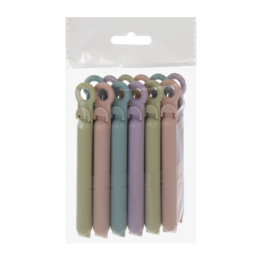 Набор зажимов для пакетов тм VETTA, пластик, 10см, 12шт, арт.№ 438-278