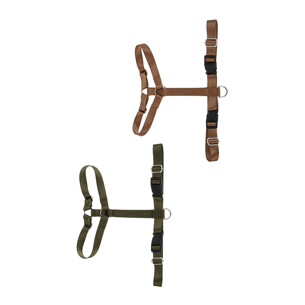 Шлейка для животных тм VETTA, нейлон, хаки/беж, обхват шеи 40-64см, обхват груди 50-74см, размер L, арт.№ 273-583