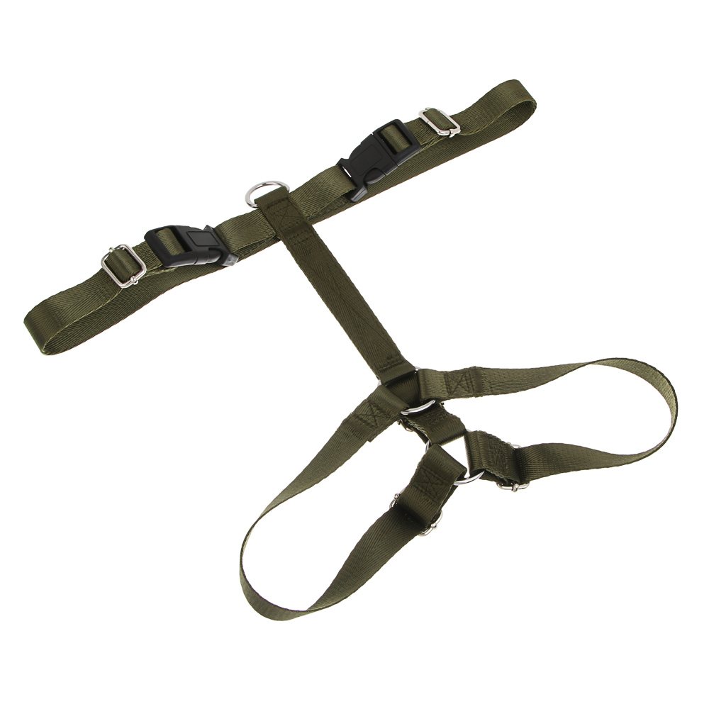 Шлейка для животных тм VETTA, нейлон, хаки/беж, обхват шеи 40-64см, обхват груди 50-74см, размер L, арт.№ 273-583