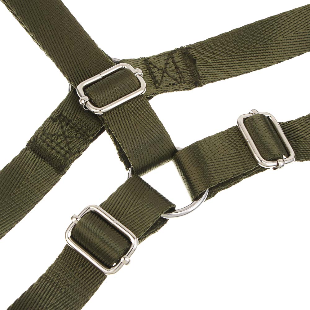 Шлейка для животных тм VETTA, нейлон, хаки/беж, обхват шеи 40-64см, обхват груди 50-74см, размер L, арт.№ 273-583