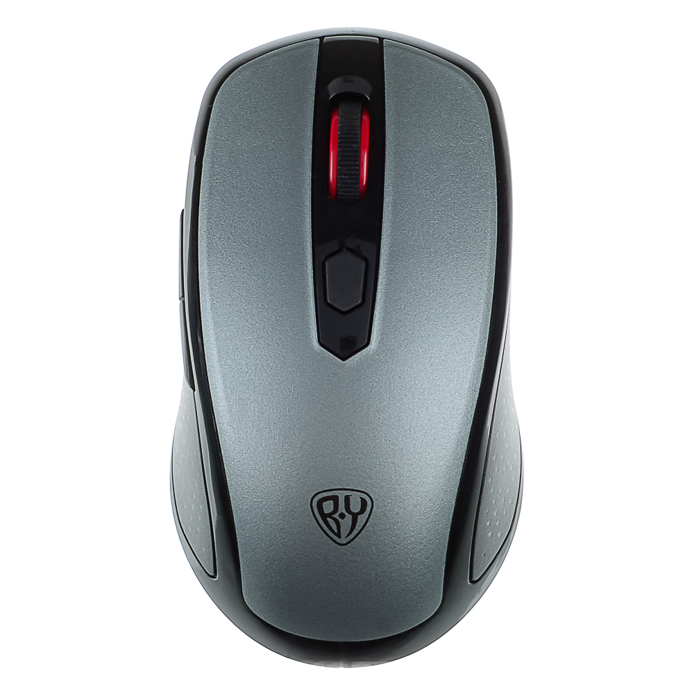 Набор беспроводной клавиатура и мышь BY, 104 кл.,6D бесш. клик,"copy-paste",1200DPI,ААА, серебристый, арт.№ 405-105