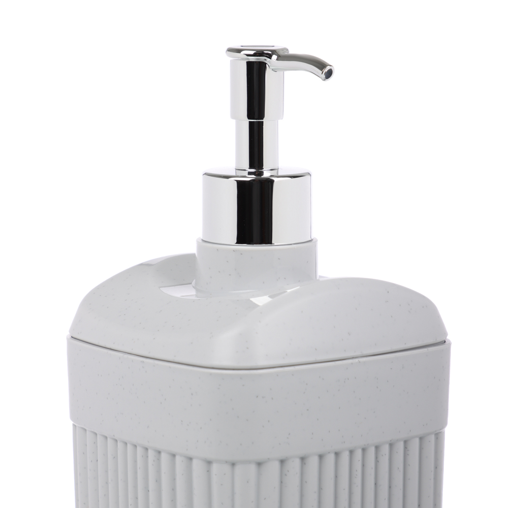 Диспенсер для жидкого мыла "Velvet" 90х90х187мм, 0,65л, светло-серый флэк, арт.№ 463-330