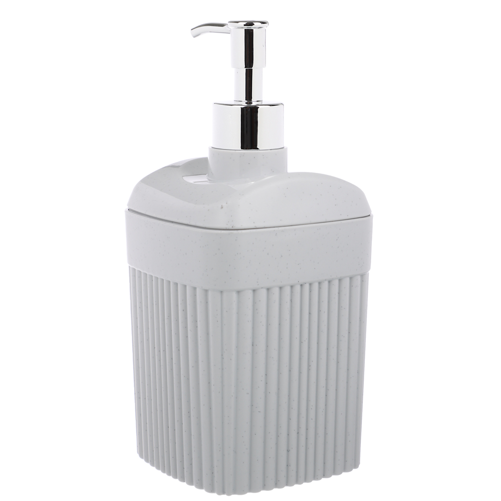 Диспенсер для жидкого мыла "Velvet" 90х90х187мм, 0,65л, светло-серый флэк, арт.№ 463-330