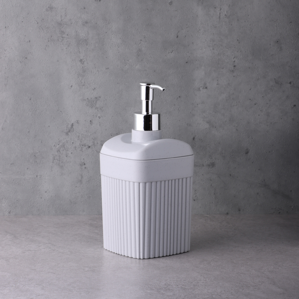 Диспенсер для жидкого мыла "Velvet" 90х90х187мм, 0,65л, светло-серый флэк, арт.№ 463-330