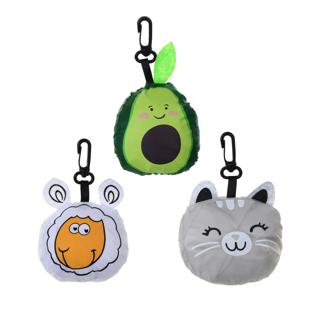 Сумка складная тм VETTA Зверята, 39х40 см, ручка 25 см, полиэстер, арт.№ 467-256