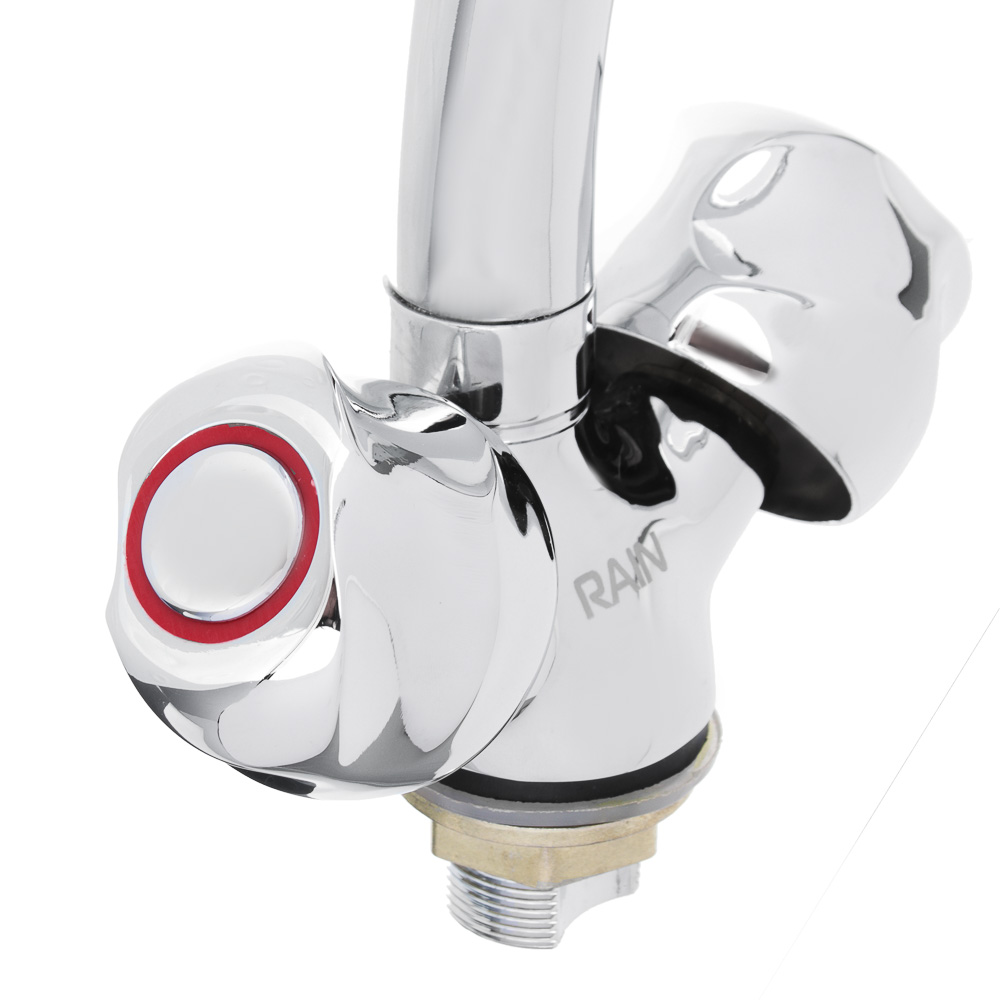 RAIN Смеситель для кухни Марс, высокий излив, керам. кран-буксы 1/2, латунь, хром, арт.№ 561-284