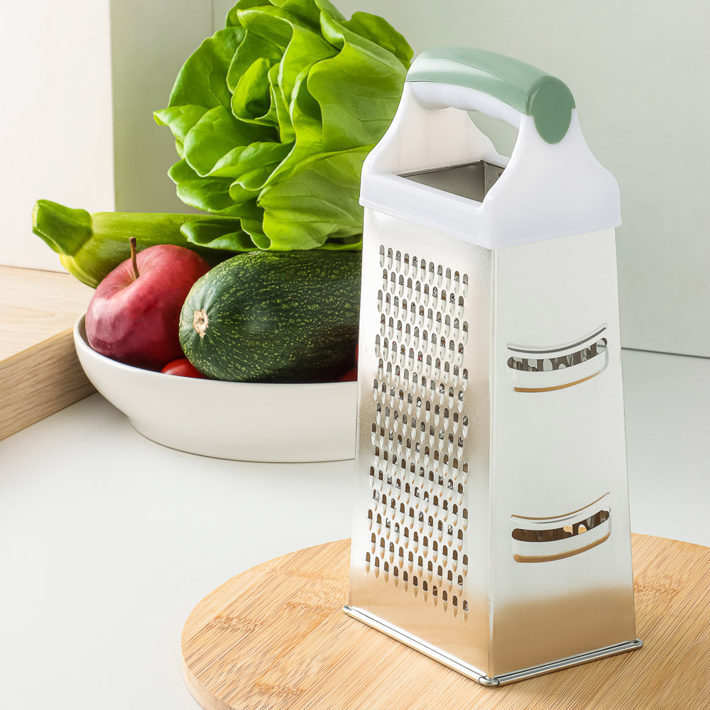 VETTA Терка 4-х сторонняя 22см, жесть, полипропилен, арт.№ 885-521