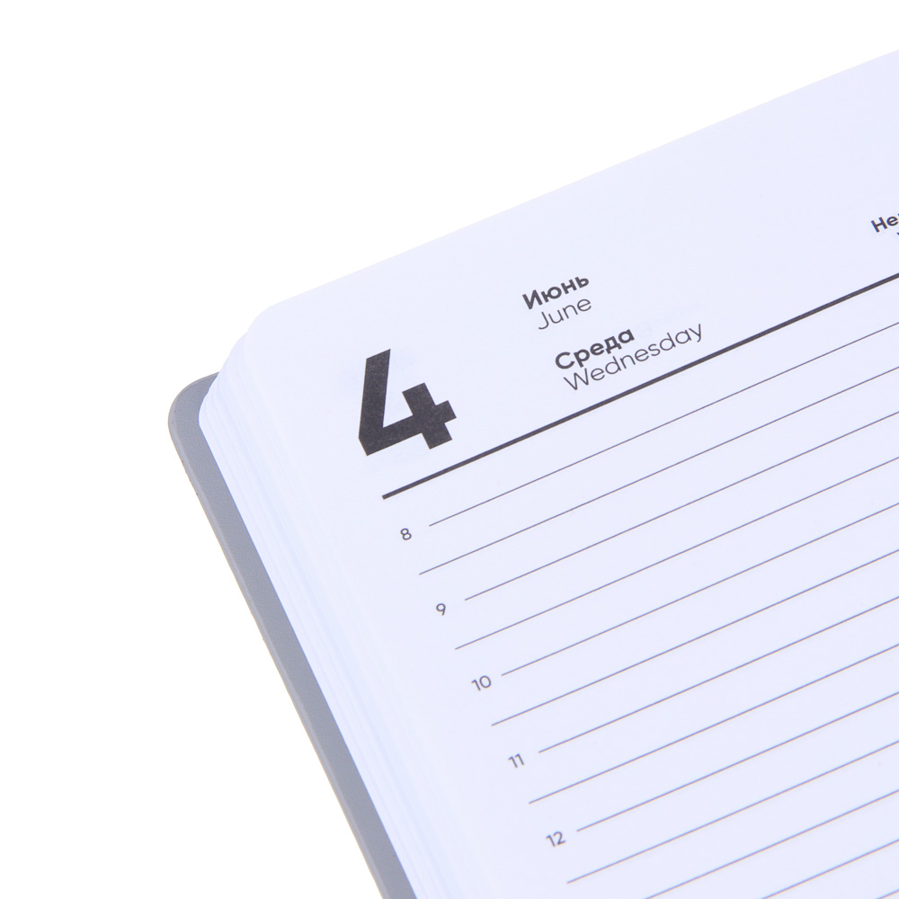 Ежедневник на 2025 "ТИЗАН" А5, 352 стр., твердая обложка с поролоном, иск.кожа, магнитная застежка, серый, арт.№ 572-244