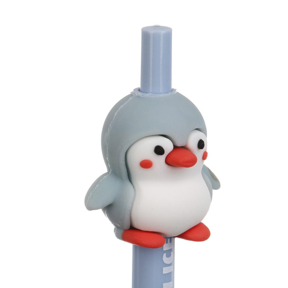 Ручка автоматическая гелевая синяя 0,5мм, "Пингвин", 3 вида, шоу-бокс, арт.№ 591-312