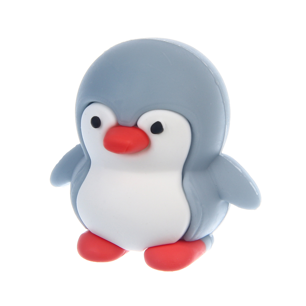 Ластик "Пингвин" в пластиковом боксе, 4х3х3,7см, ТПР, 3 вида, шоу-бокс, арт.№ 607-083