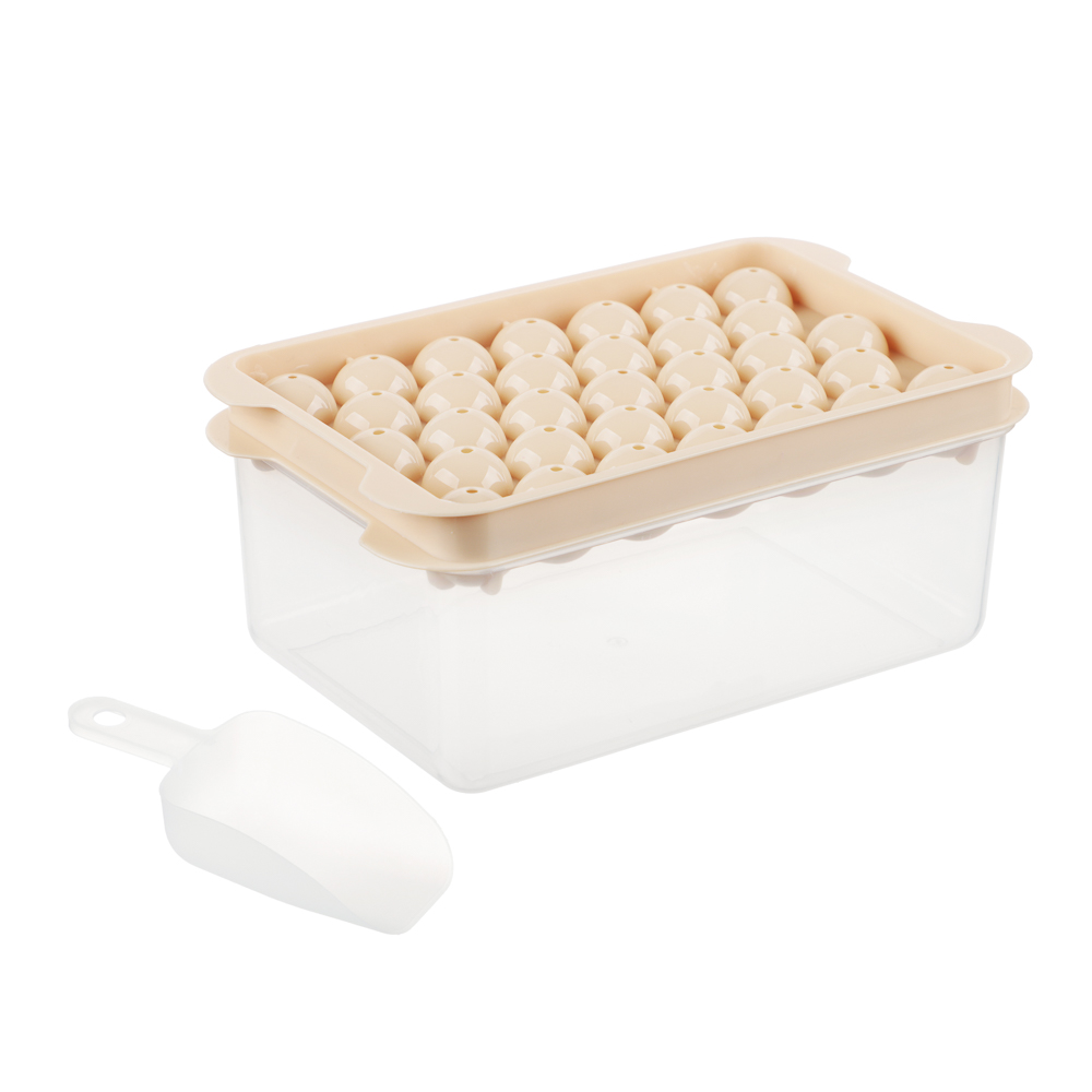 VETTA Форма для льда с контейнером 19х11,5х8см, 33 ячейки, совок, пластик, арт.№ 856-205