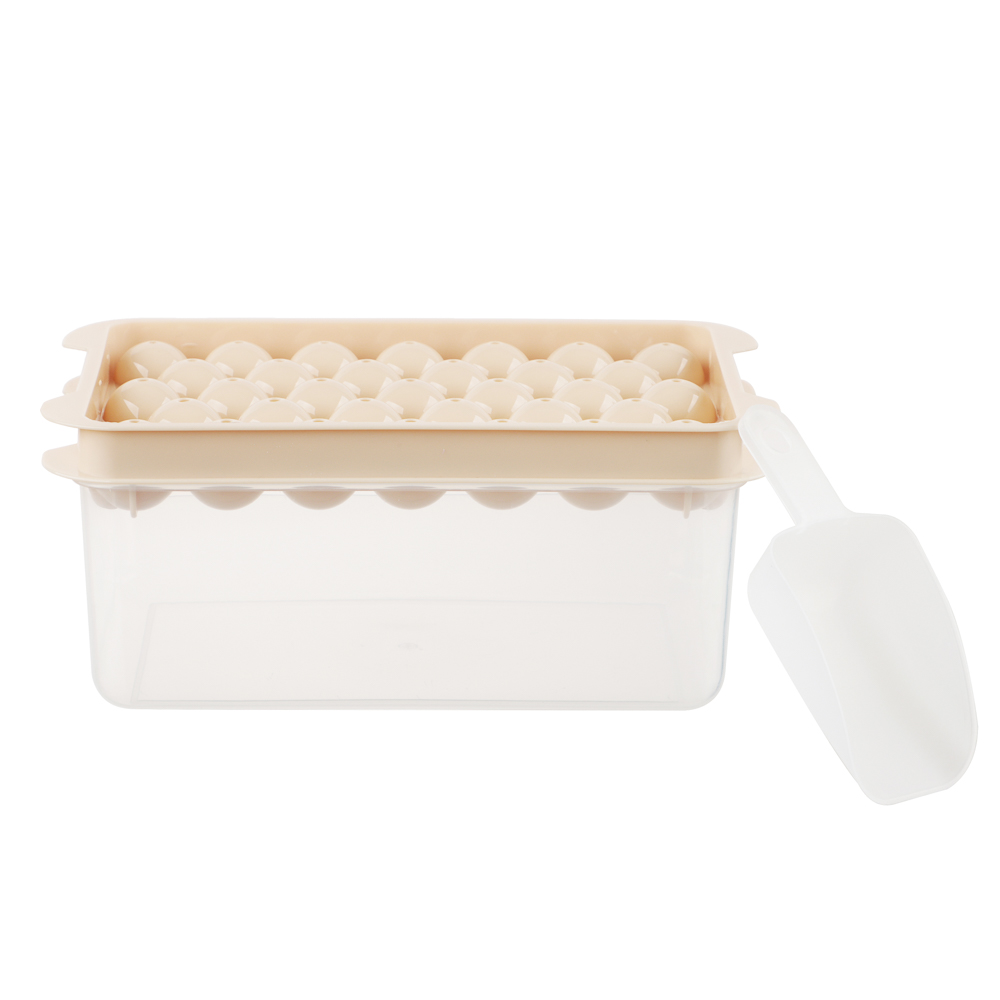 VETTA Форма для льда с контейнером 19х11,5х8см, 33 ячейки, совок, пластик, арт.№ 856-205