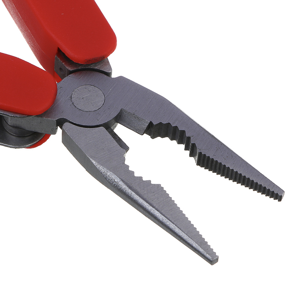 Мультитул многофункциональный тм ЕРМАК, 11 функций, нержавеющая сталь, 10 см, красн., арт.№ 070-048