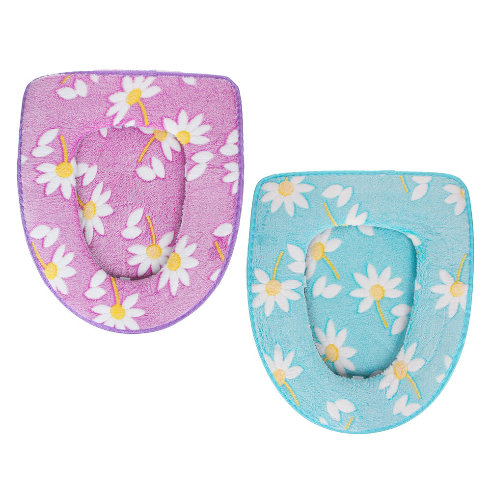 VETTA Комплект чехлов 2шт на сиденье и крышку унитаза, 44х38см, искусств.мех, ПВХ, на липучке, 2 цв, арт.№ 463-435