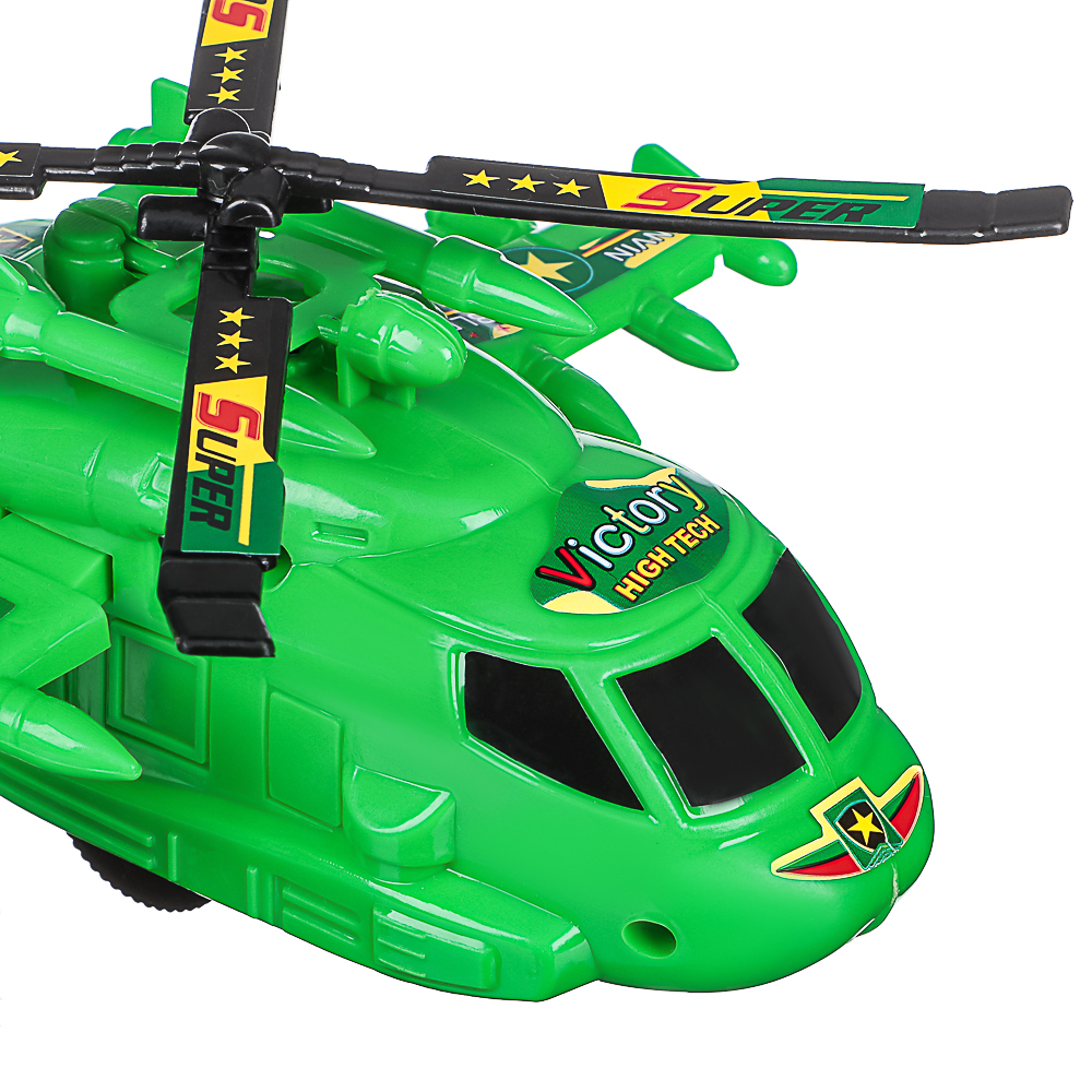 ИГРОЛЕНД Игрушка вертолет заводной, пластик, 16,4x24x8,5 см, 4 дизайна, для детей 3+, арт.№ 292-465