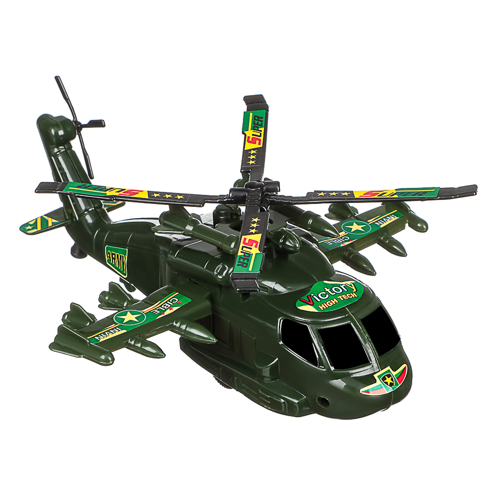 ИГРОЛЕНД Игрушка вертолет заводной, пластик, 16,4x24x8,5 см, 4 дизайна, для детей 3+, арт.№ 292-465