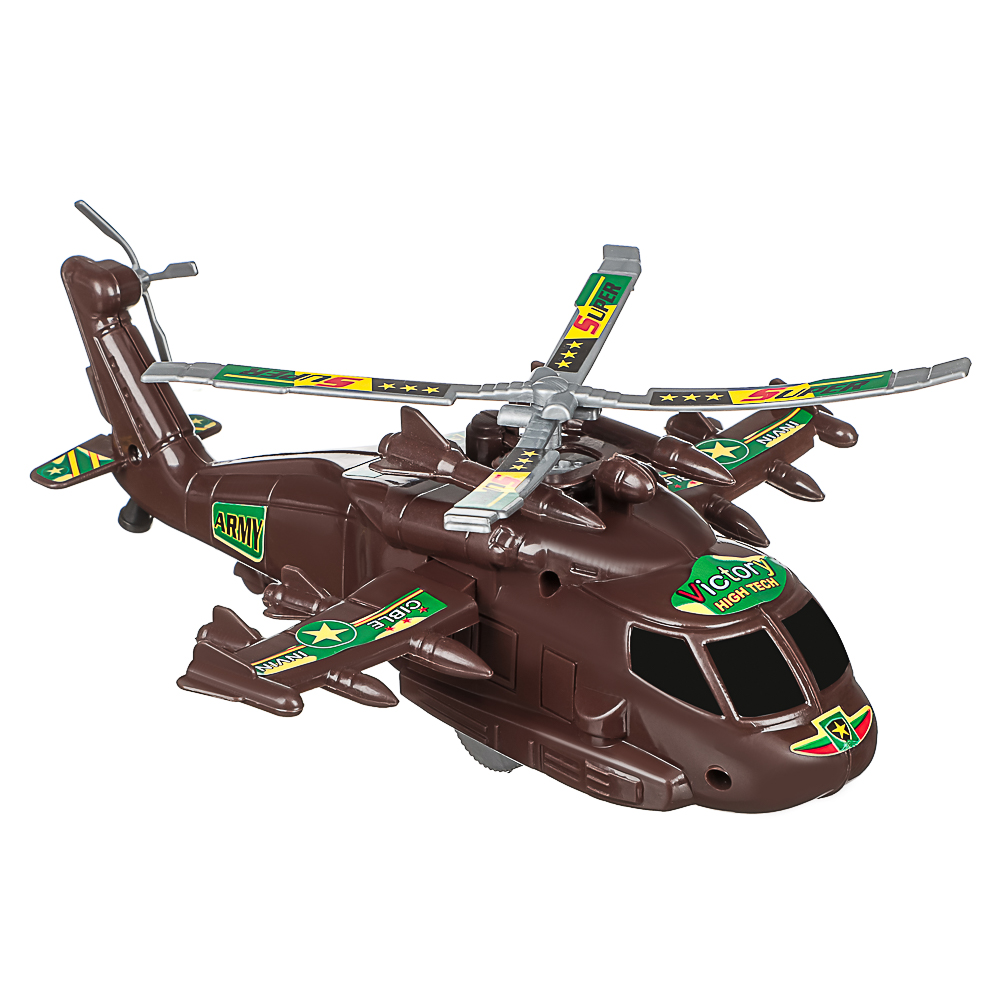 ИГРОЛЕНД Игрушка вертолет заводной, пластик, 16,4x24x8,5 см, 4 дизайна, для детей 3+, арт.№ 292-465