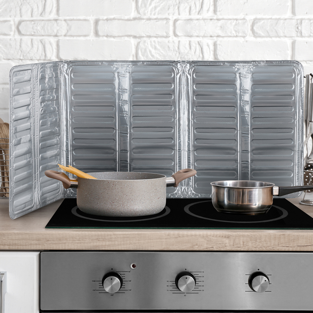 Экран защитный от брызг тм VETTA, 32,5х84см, алюминий, арт.№ 438-209