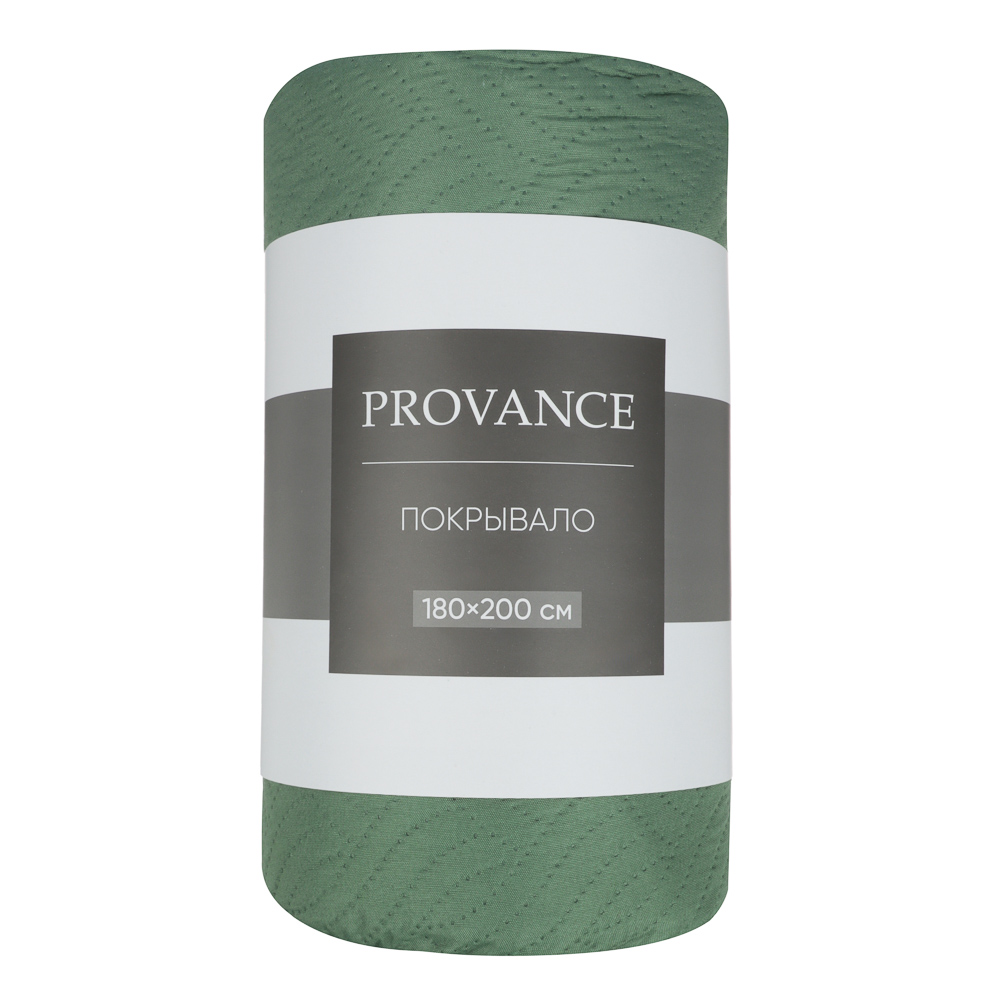 PROVANCE Покрывало стеганое 180х200см, 100% полиэстер, зеленый, арт.№ 486-174