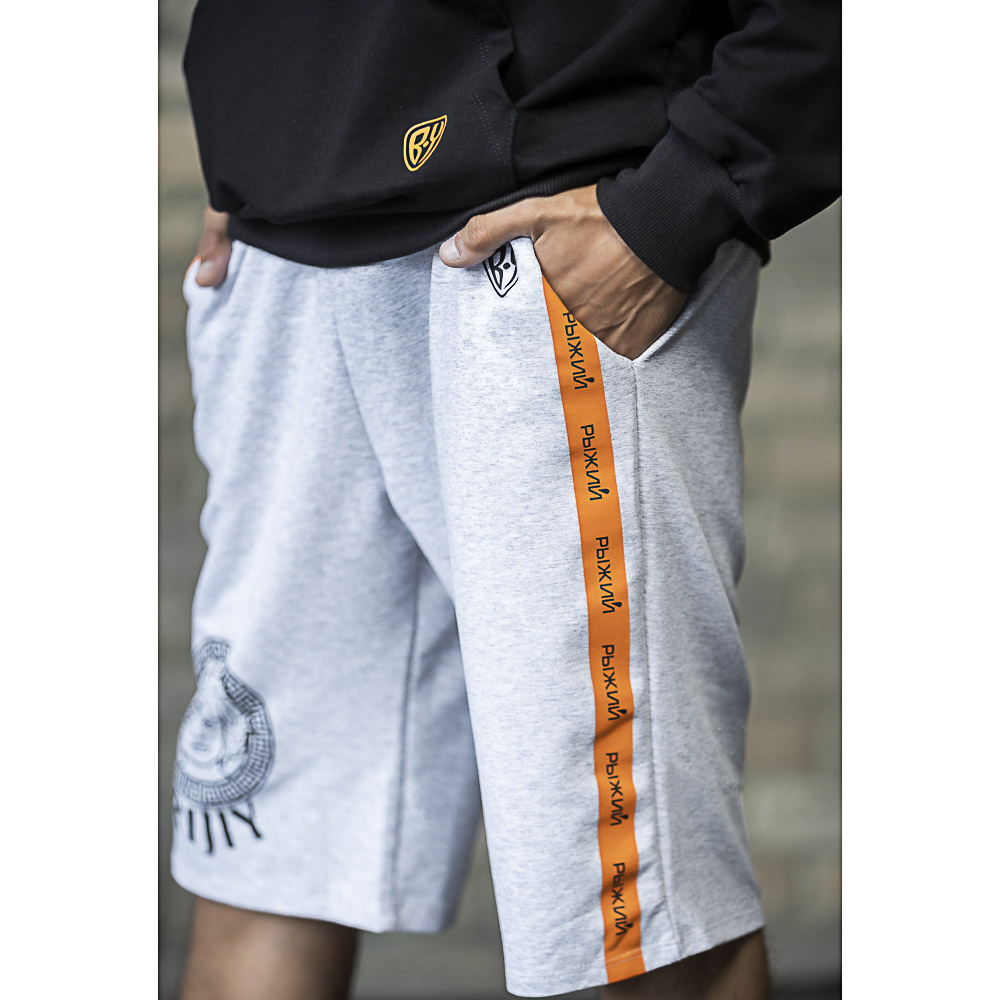 BY Шорты мужские LOGO, хлопок, р-р S-2XL, 3 цвета, арт.№ 838-071