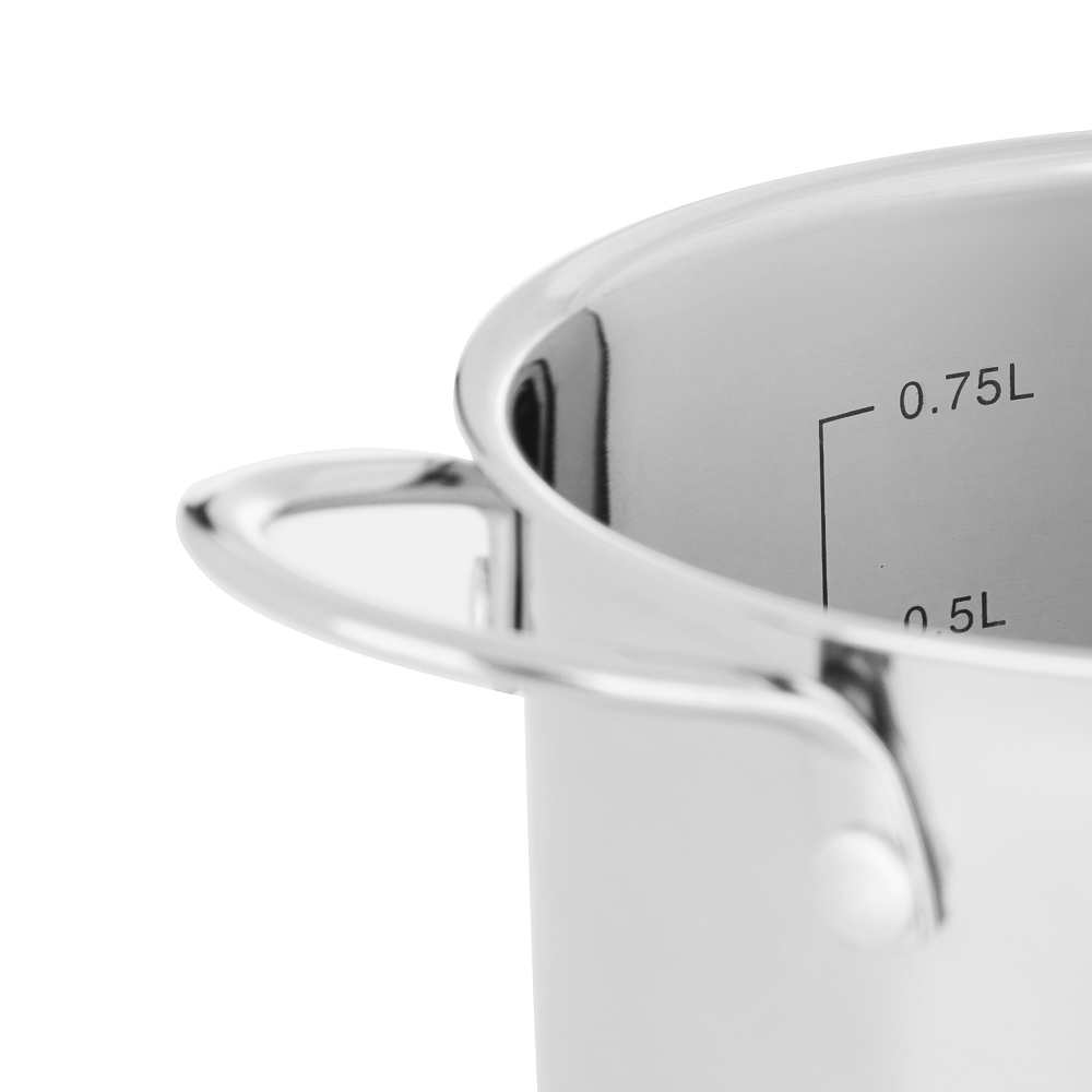 SATOSHI Мини Кастрюля 12х9 см, объем 1 л, со стеклянной крышкой, индукция, арт.№ 822-275