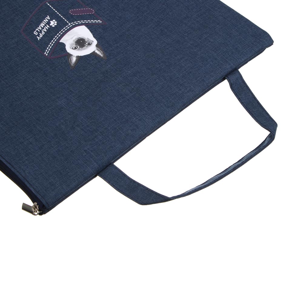 Папка-шоппер А4, 35,5х26,5 см., материал плотный текстиль, полиэстер, 3 цв., арт.№ 532-108