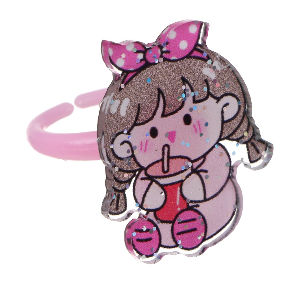 BY Русские супергерои Набор детских наклеек для ногтей и кольца 3 шт, 4 дизайна, арт.№ 316-370