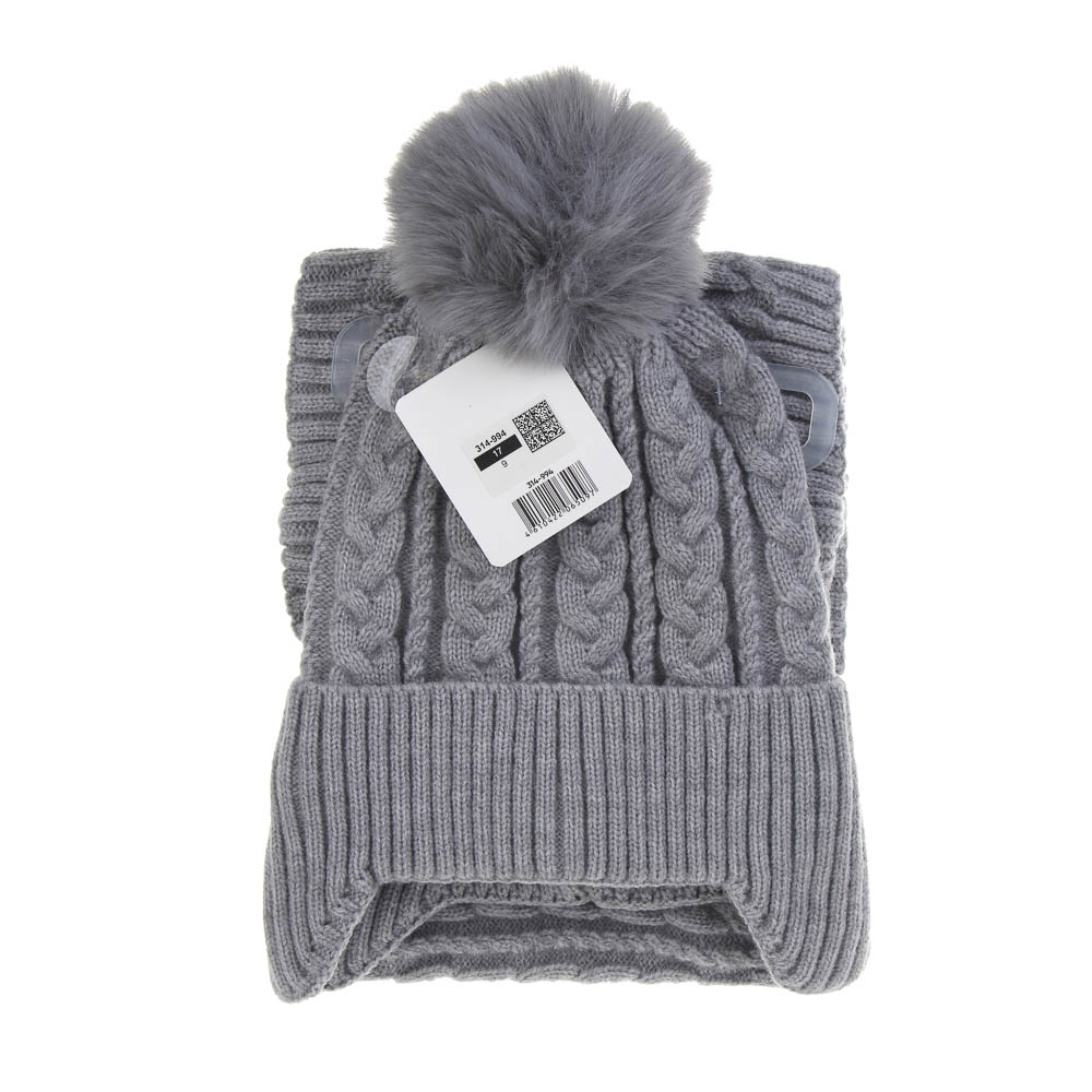 GALANTE Комплект 2 пр.: шапка р.50, шарф-снуд 17х21см, 100% акрил, цвета в ас-те, ОЗ25-23, арт.№ 314-994